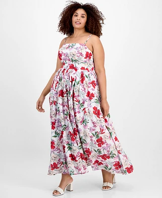 On 34th Plus Delicate Garden Maxi Dress, Exclusively at Macy's