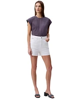 Calvin Klein Jeans Women's High-Rise Midi Denim Shorts