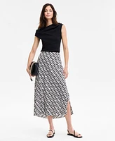 I.n.c. International Concepts Women's Printed Pull-On Midi Skirt, Exclusively at Macy's
