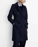 Mango Women's Belted Classic Trench Coat