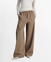 Mango Women's Wide Leg Jogger Pant