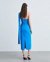 Mango Women's Off-Shoulder Asymmetric Dress