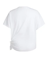 adidas Big Girls Short Sleeve Tie Front T-Shirt
