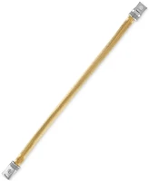 Esquire Men's Jewelry Flat Snake Link Chain Bracelet in Gold-Tone Ion Plated Stainless Steel, Exclusively at Macy's