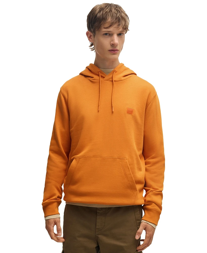Boss by Hugo Men's Regular-Fit Cotton Terry Logo Patch Hoodie