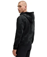 Boss by Hugo Boss Men's Reflective Artwork Zip-Up Hoodie