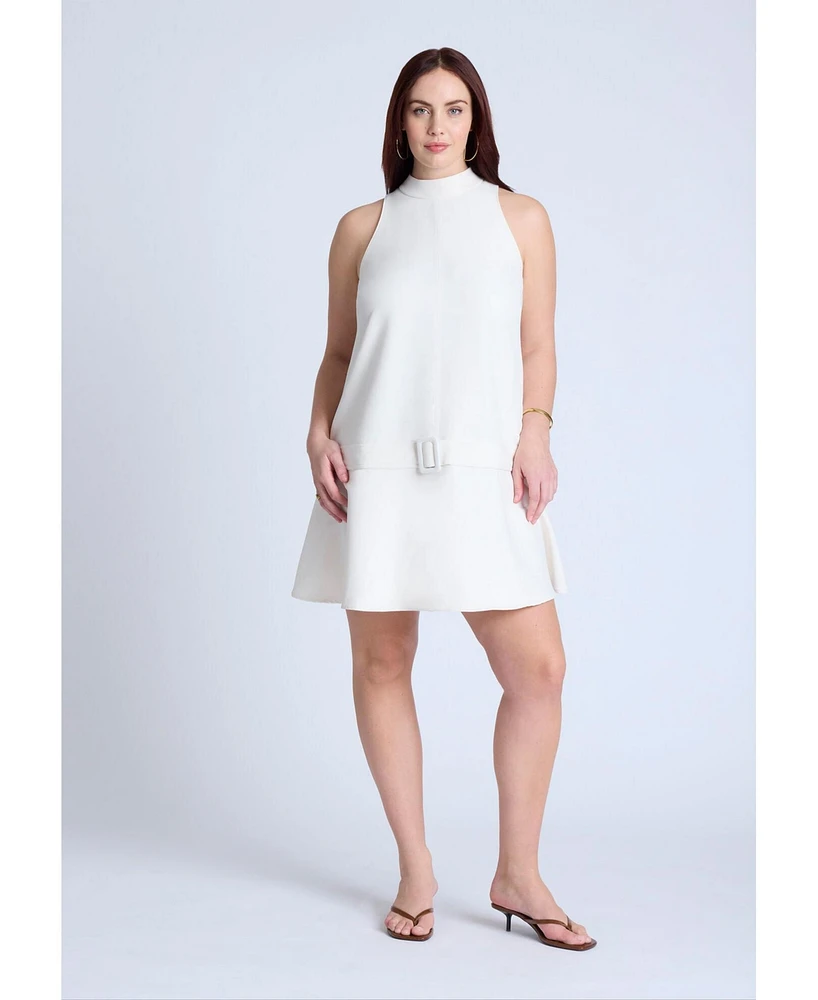 Eloquii Plus Mock Neck Belted Mini Dress