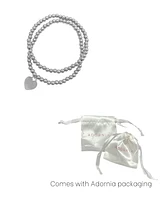 Adornia Tarnish Resistant Silver Set of Ball Bracelets