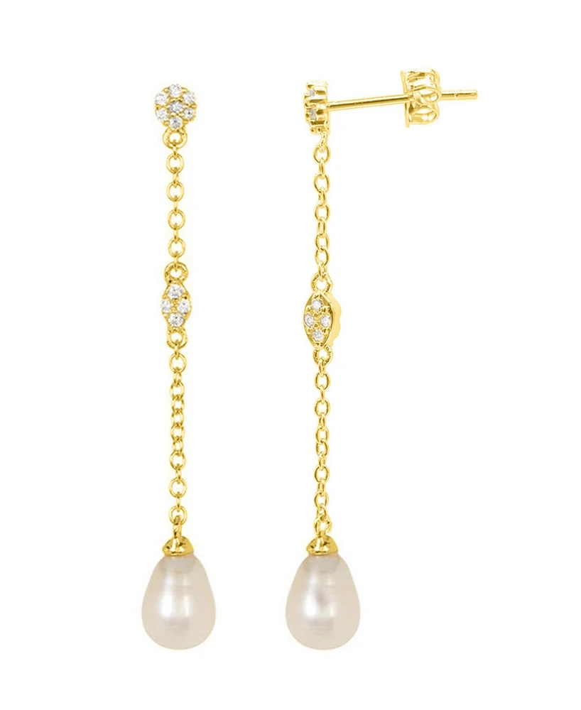 Adornia Gold Freshwater Cultivated Pearl Drop Earrings