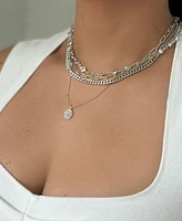 Adornia Silver Messy Layered Necklace