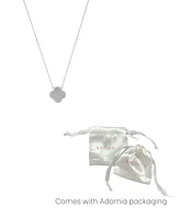 Adornia Silver Clover Halo Necklace