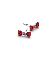 Pandora Sterling Silver Disney Snow White Bow Stud Earrings
