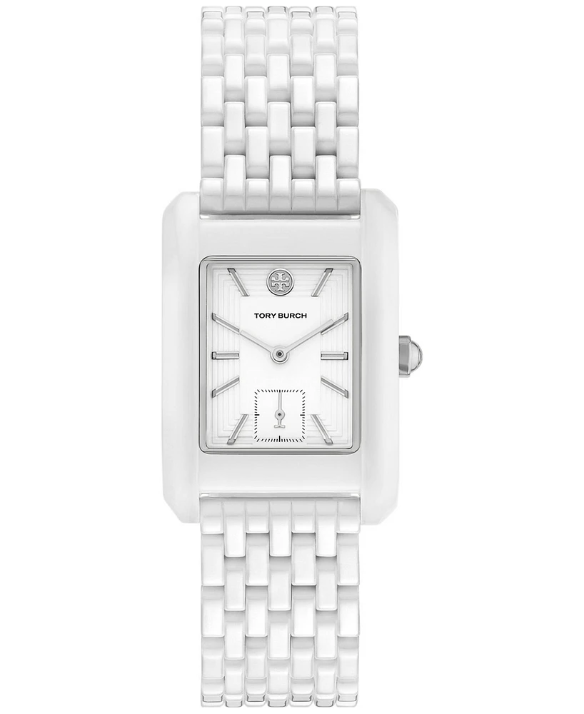 Tory Burch Women's The Eleanor White Ceramic Bracelet Watch 31mm