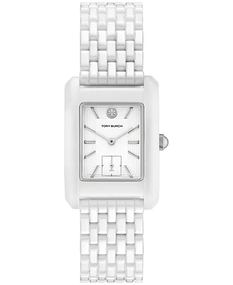 Tory Burch Women's The Eleanor White Ceramic Bracelet Watch 31mm