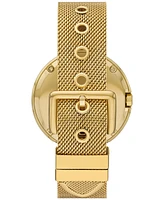 Tory Burch Women's The Pierced Gold-Tone Stainless Steel Mesh Bracelet Watch 36mm