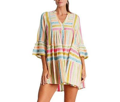 La Moda Clothing Women's Calypso Striped Kaftan