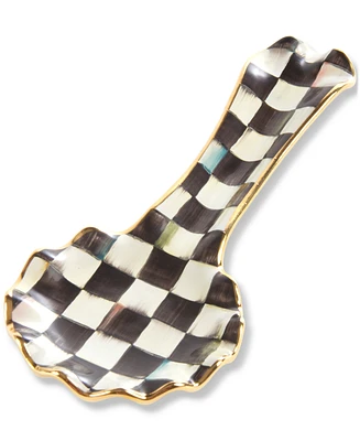 Mackenzie-Childs Courtly Check Ceramic Spoon Rest