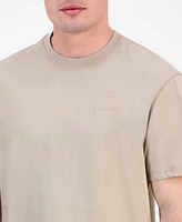 Guess Men's Relaxed Fit Short Sleeve Chest Patch Crewneck T-Shirt