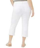 Silver Jeans Co. Plus Elyse Mid Rise Comfort Fit Capri