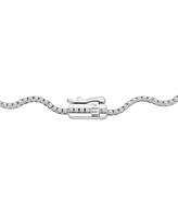 Wrapped in Love Diamond Wavy 16" Tennis Necklace (2 ct. t.w.) in 14k White Gold, Exclusively at Macy's