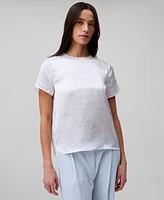 Calvin Klein Women's Printed Crushed Satin Top