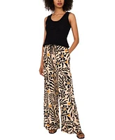 1.State Womens Roll Neck Tank Top Floral Print Drawstring Waist Wide Leg Pants