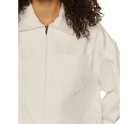 Sanctuary Women's Cropped Paper Boy Zip-Front Jacket