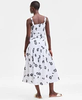 On 34th Womens Cotton Gauze Smocked Tank Tiered Midi Skirt Exclusively At Macys