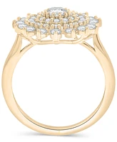 Wrapped in Love Diamond Flower Cluster Ring (1 ct. t.w) in 14k Gold, Exclusively at Macy's