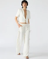 Steve Madden Women's Fia Short-Sleeve Blazer