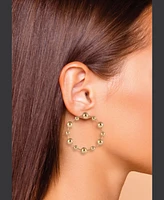 Laundry by Shelli Segal Gold Tone Ring Drop Earrings