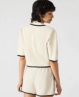Steve Madden Women's Fable Tipped Short-Sleeve Blazer