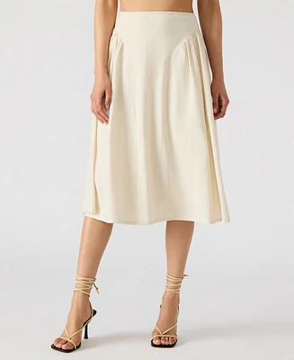Steve Madden Women's Brooklyn Shirred Midi Skirt