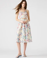 Steve Madden Women's Carlynn Printed Cotton Eyelet Midi Skirt