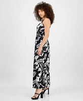Jamie & Layla Petite Repeat Wood Ring Sleeveless Maxi Dress