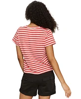 Sanctuary Women's Striped Crewneck Textured Tee
