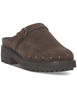 Lucky Brand Women's Caytina Studded Buckle Strap Clogs