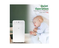 8500 Btu (Doe) Portable Air Conditioner Cools in White, 400 sq. ft