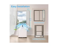 9500-btu Doe White Vented Wi-Fi enabled Portable Air Conditioner with Remote Cools 700-sq ft