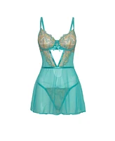 Oh La La Cheri Plus Size Krislyn Sheer Babydoll