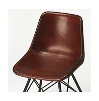 Faux Leather Side Chair for Dining Room or Office Seating