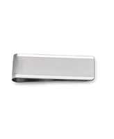Bling Jewelry Basic Matte Finish Large Wide Strong Simple Plain Money Clip Card Holder Silver Tone Stainless Steel