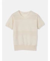 Gobi Cashmere Women's Short-sleeved Cashmere Crewneck Top