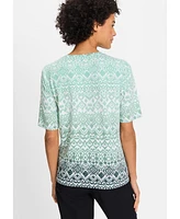 Olsen Women's Ikat Print T-Shirt