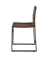 Comfortable Faux Leather Side Chair with Cushioned Seat and Backrest