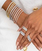 By Adina Eden Round Cubic Zirconia Eternity Band Ring