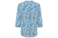 Olsen Women's Ikat Print Tunic Shirt