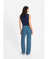 Olsen Women's Anna Fit Ikat Print Pull-On Pant