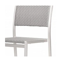 Modern Aluminum Armchair Set of Two for Patio or Dining Area