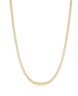 By Adina Eden Cubic Zirconia Princess Tennis Choker Necklace
